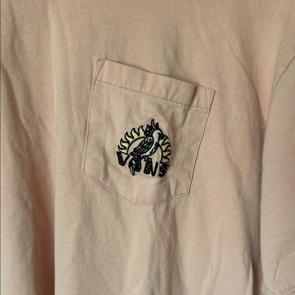 Vans Men's Light Pink Short-Sleeve Pocket Tee with Small Chest Logo